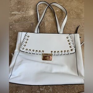 Elegant White Tote Bag
